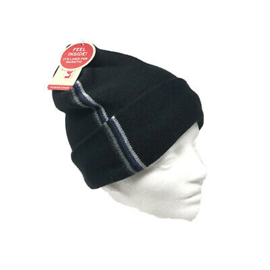 Levi's Beanie Hat Side Stripe Cuff Fleece Lined Black One Size
Opens in a new window or tab