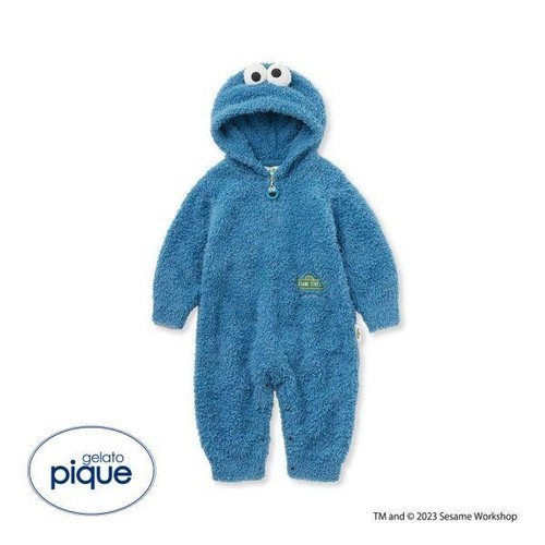 GELATO PIQUE × SESAME STREET Cookie Monster Baby Rompers Size 70 Brand New Blue - Picture 8 of 24