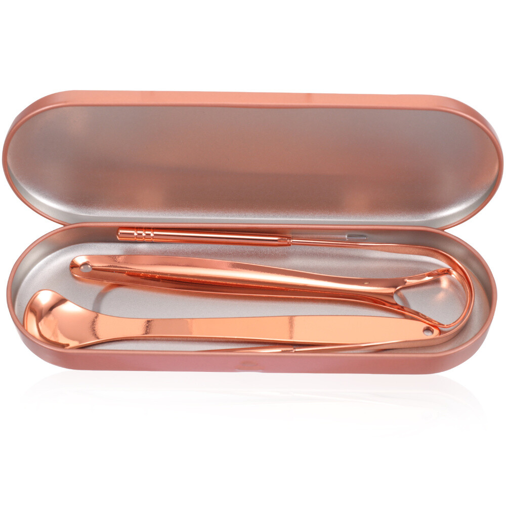 Stainless Steel Tongue Cleaner Portable Tounge Scraper Metal eBay