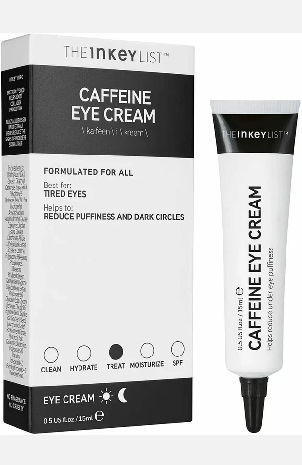 The INKEY List Caffeine Eye Cream Helps Dark Circles and Tired Eyes 15ml
