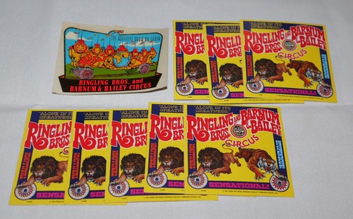 Vintage CIRCUS Lot | Old Tickets Ringling Bros Barnum Bailey Stickers Decals - Picture 11 of 13