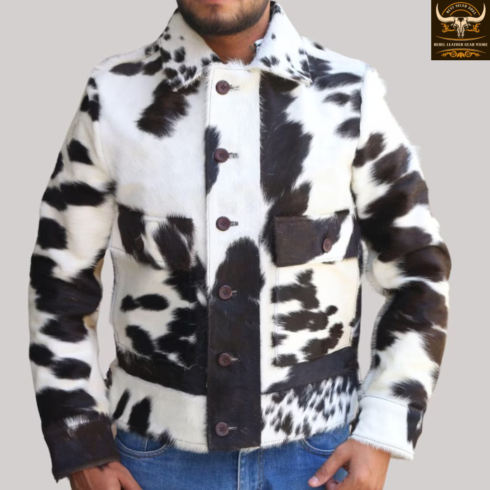 PONY Giacca in pelle di mucca da uomo vestibilità personalizzata vera pelle di cavallo pelliccia USA