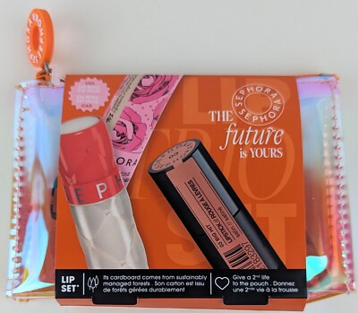 Sephora The Future Is Yours Full Size Lip Set: Lip Scrub, Lip Plumper, Lipstick 