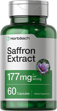 Saffron Extract Capsules 177 Mg 60 Count  Non-Gmo, Gluten Free Supplement
