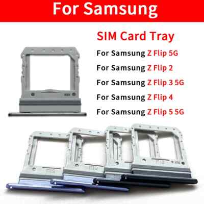 2pcs SIM Card Slot Card Tray Holder Adapter Parts For Samsung Z Flip 2 3 4 5 5G