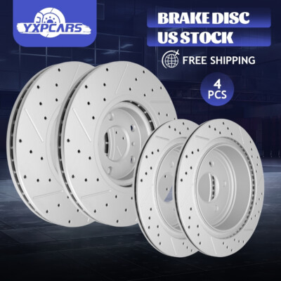 Front Rear Drilled Disc Brake Rotors For Nissan Murano Infiniti Q70 M56 M37 M35h