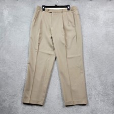 Brooks Brothers 1818 Madison Dress Pants 36X30 Fits 34X27 Brown Wool Pleated