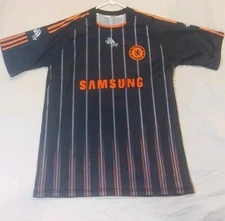 Chelsea Football Club Jersey Large Black Orange Samsung Donatt Soccer Embroidery