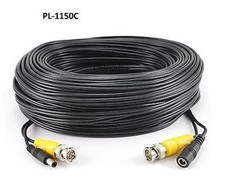 150ft CCTV Security Camera Male/Female DC Power Cable w/ BNC Plugs, 26  20AWG