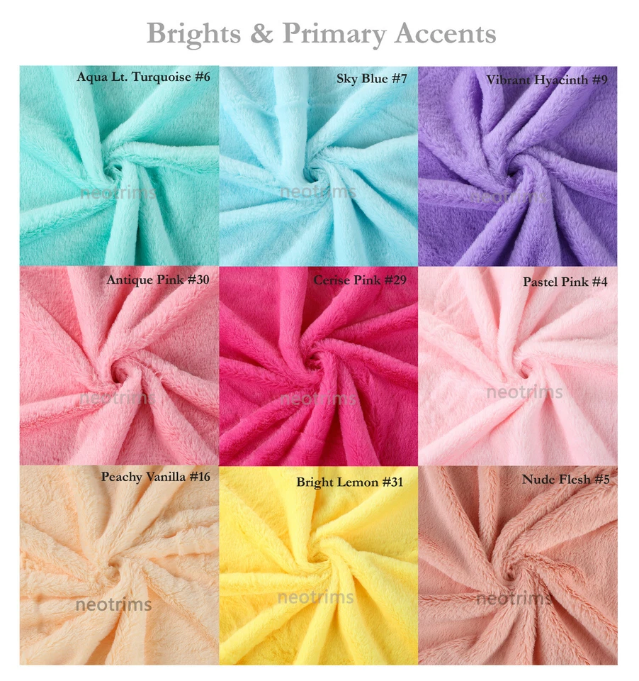 Faux Fur Fabric,Luxury Handle Short Pile,Furry Soft Cuddly,23 Colours, Neotrims - Image 4 of 4