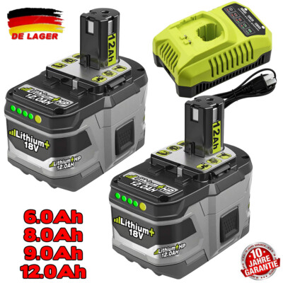 1-4X 9,0AH 6,0AH Für Ryobi Akku 18V Lithium One Plus RB18L50 P108 P109 RB18L40