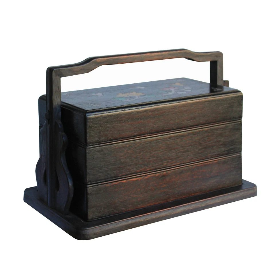 Traditional Vintage Chinese Multi Tray Wood Basket Box ws1055 - Image 3 of 4