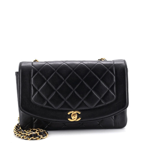 Chanel Vintage Diana Flap Bag Quilted Lambskin Medium