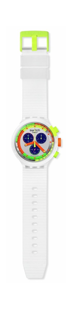 Swatch Big Bold Chrono Unisex Watch Casual Plastic Transparent
