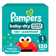 Pampers Baby Dry Diapers Size 1, 120 Count 0.33 per diaper