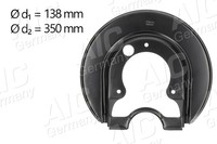 Spritzblech Ankerblech Hinterachse Rechts FÜR Vw, Skoda, Audi - AIC 57846