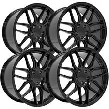 Set Of 4 Oe Wheels Cv03d 19x8.5 5x120 52mm Gloss Black Wheels Rims 19 Inch