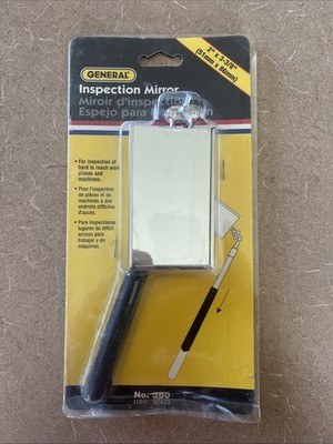 General Tools #560  2'' x 3-3/8'' Glass Inspection Mirror Extends 11-1/2'' - 16''