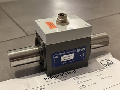 HBM Drehmomentaufnehmer Messwelle Torque Transducer T20WN 50NM mit Prüfprotokoll