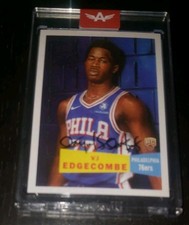 2025-26 Topps NBA Living Set VJ EDGECOMBE RC Black Artist Signed/10 Angel Aviles