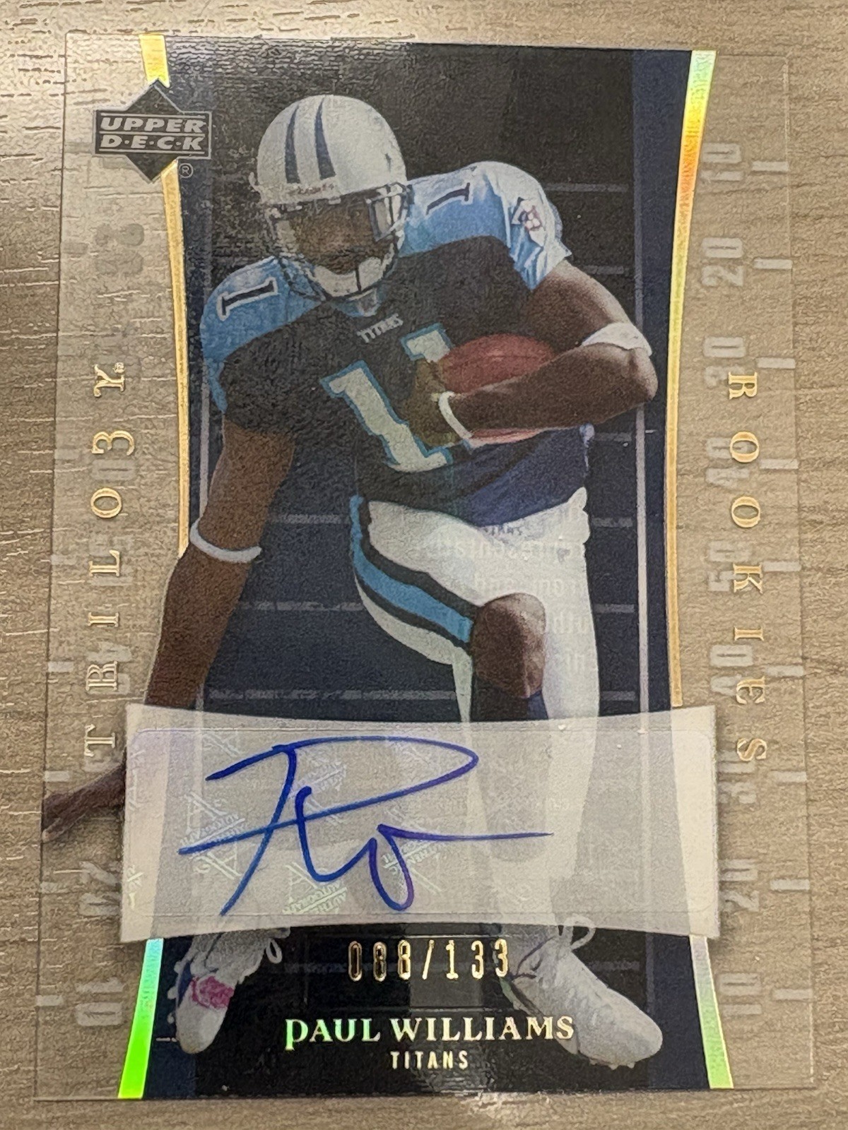 Paul Williams Upper Deck Trilogy #170 Autograph