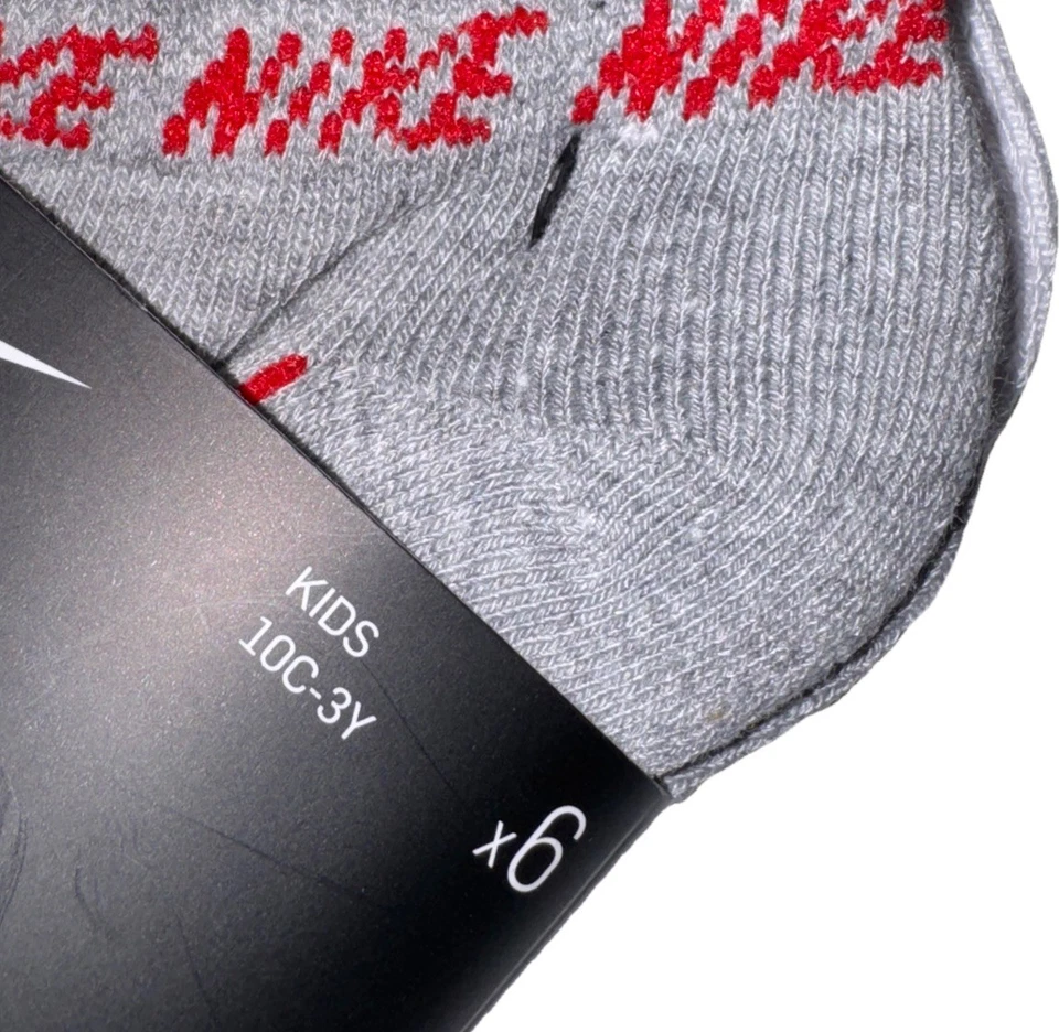 NIKE Niñas Calcetines No Show Acolchados Escuela Todos los Días Niños Paquete de 6 Zapatos Talla 10C-3Y Foto 2 de 4
