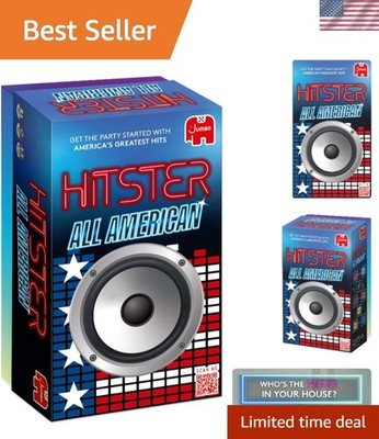 Hitster - All American, Fun Music Quiz Card Game, 2-10 Players - 300 Best Ame...