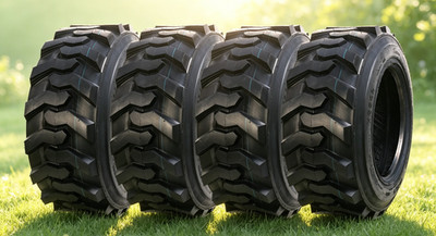 Set Of 4 10-16.5 Skid Steer Tires 10x16.5 SKS Tire Heavy Duty 10PR Tubeless HP