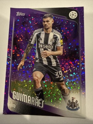 2025-26 Topps UEFA UCC Bruno Guimaraes Purple Speckle /250 Newcastle United