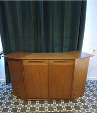 Mid Century Teak Drop Leaf Corner Bar Vintage 1960s Retro
