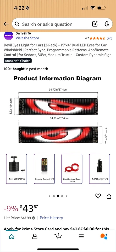 Panel Matriz LED 20 X 64 Foto 2 de 2