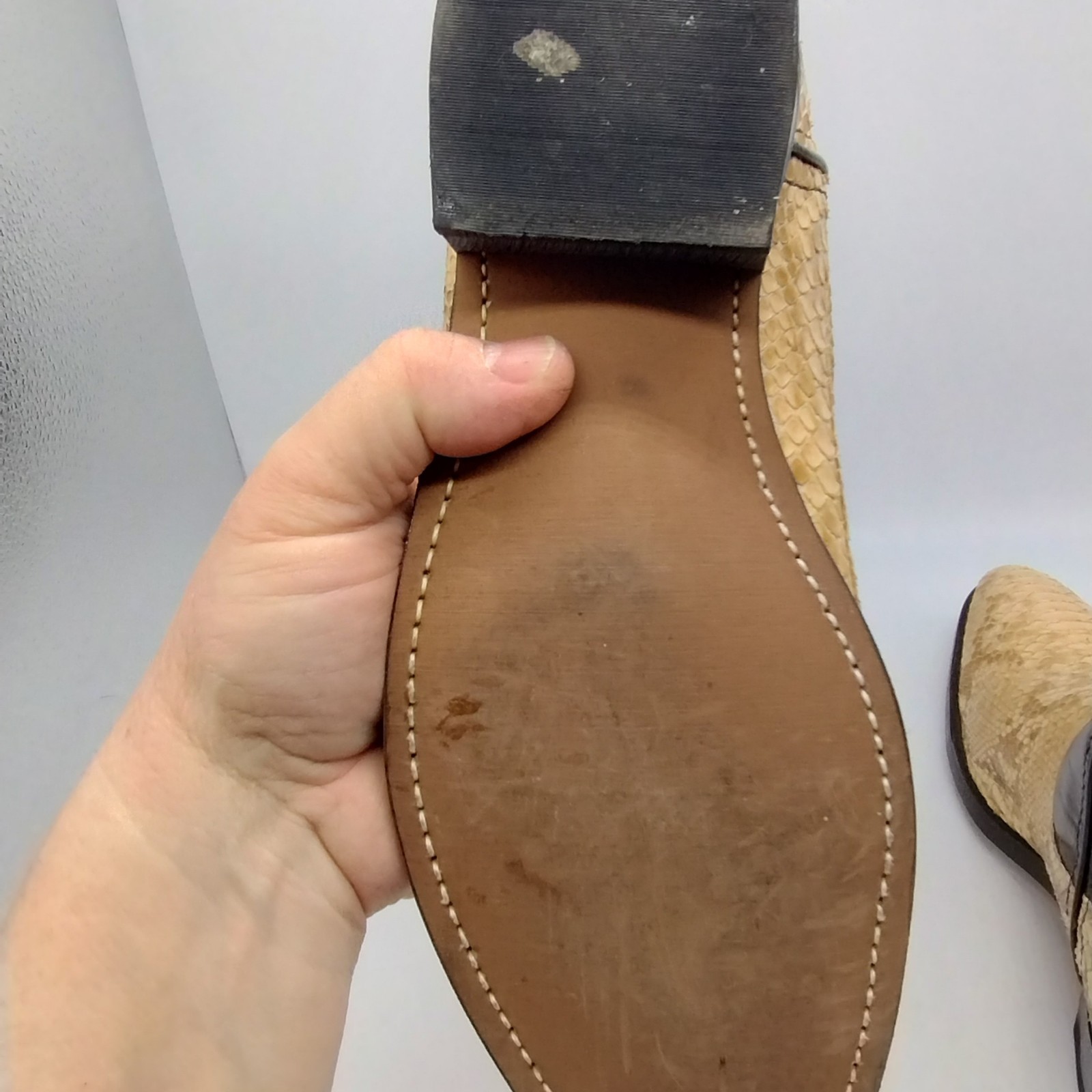 Laredo White Python Snakeskin Cowboy Western Boot… - image 14