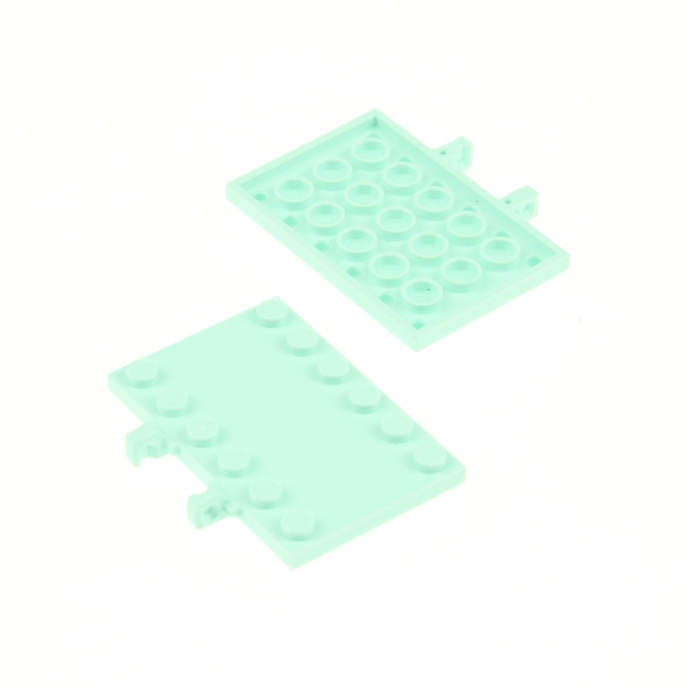 2x LEGO Vehicle Hinge Plate 4x6 Light Aqua Blue Joints 43113 6317534 65133