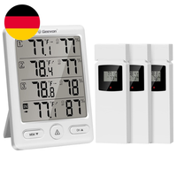 Geevon Thermometer Innen AußEn Mit 3 Fernsensoren, Digitales Hygrometer