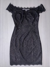 GUESS Black Lace Mini Dress Sweetheart Neckline Sleeveless Strappy Size 0