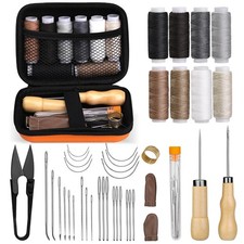 40 Pcs Upholstery Repair Sewing Kit, Leather Heavy Duty Sewing Kit, Leather Work