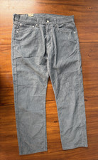 Levis 505 Straight Leg Pants Mens Size 36x30 Gray Corduroy Stretch