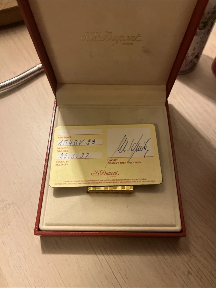 S.T. Dupont Ligne 2 Feuerzeug mit vertikalen Linien, Full Set, Neuwertig - Bild 4 von 4