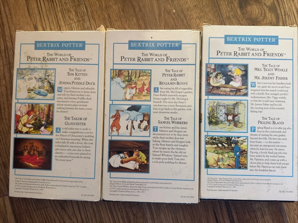Beatrix Potter "The World of Peter Rabbit and Friends" VHS 3 Video Set - Image 2 of 2