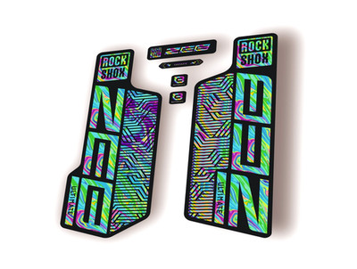 Rock Shox ZEB ULTIMATE 2024 Flight Attendant Bike Aufkleber Sticker Oil Slick 1