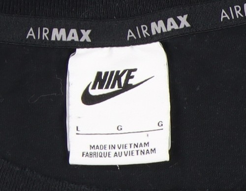 T-shirt Nike uomo nera con logo Air Max, taglia L - Foto 3 di 12