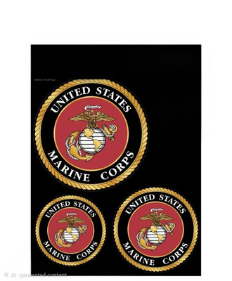 #ad #x27;United States Marine Corps#x27;EMBLEM Sticker 3.5quot; 3 Pack FREE SHIPPING US $7.00
