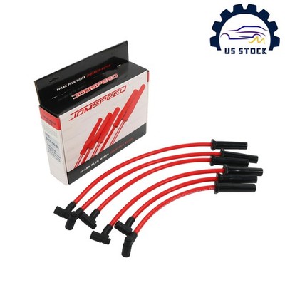 JDMSPEED Red Spark Plug Wire Set For AMC/JEEP 4.2L 258 HEI DISTRIBUTOR