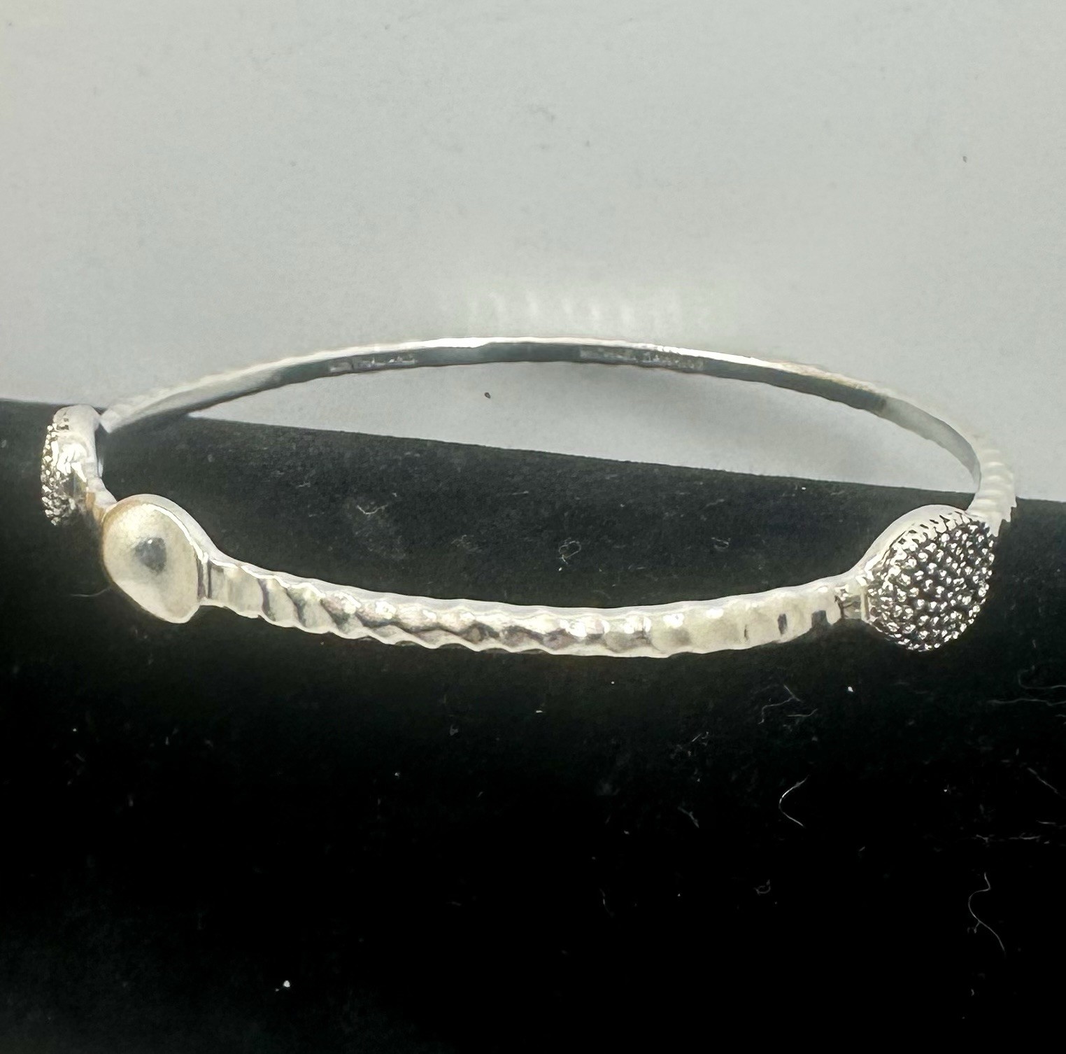 MICHAEL DAWKINS Sterling Silver Stack Hammered Po… - image 8