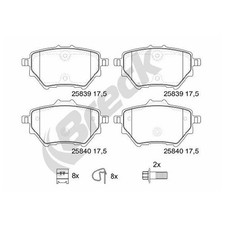 Satz Bremsbeläge Bremsklötze hinten für Opel Astra L OV5 Combo K9 E 24634985