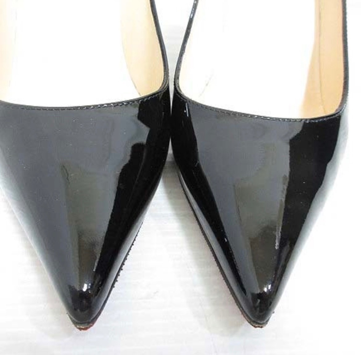 Rare Christian Louboutin KATE 85 Patent Leather Pumps Black Size