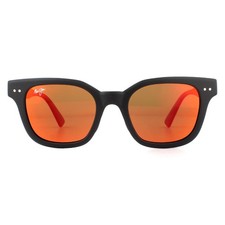 Maui Jim Sunglasses Shore Break RM822-2M Matte Black Hawaii Lava Polarized
