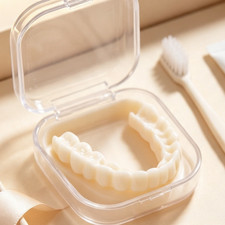 2 Pack Snap On Upper Teeth Cover Temporary Whitening Veneer For Party Photo Use