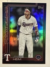 JONAH HEIM 2025 Topps Series 1 #51 Black Holofoil /10 First On Print Rangers