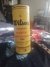 Vintage Wilson Trophy Shuttlecocks T 8906 Can 6 Plastic Birdies USA Made
